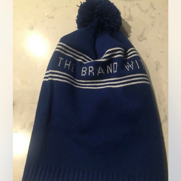 Adidas Youth Winter Hat Blue The Brand With Three Stripes OSFA NWT - Picture 3 of 4